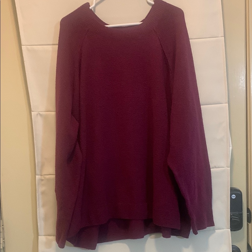 Sonoma Goods For Life Berry Purple Sweater 3X Plus Size Cozy Knit - Picture 12 of 15